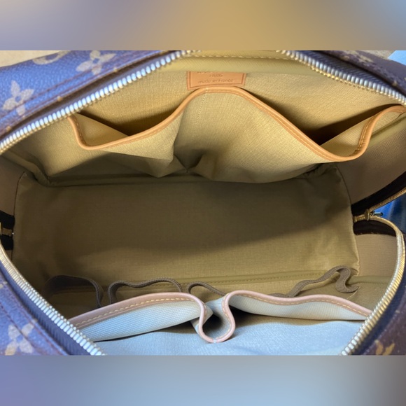 LOUIS VUITTON LV Logo Deauville Hand Bag Monogram Leather Brown - Picture 4 of 12